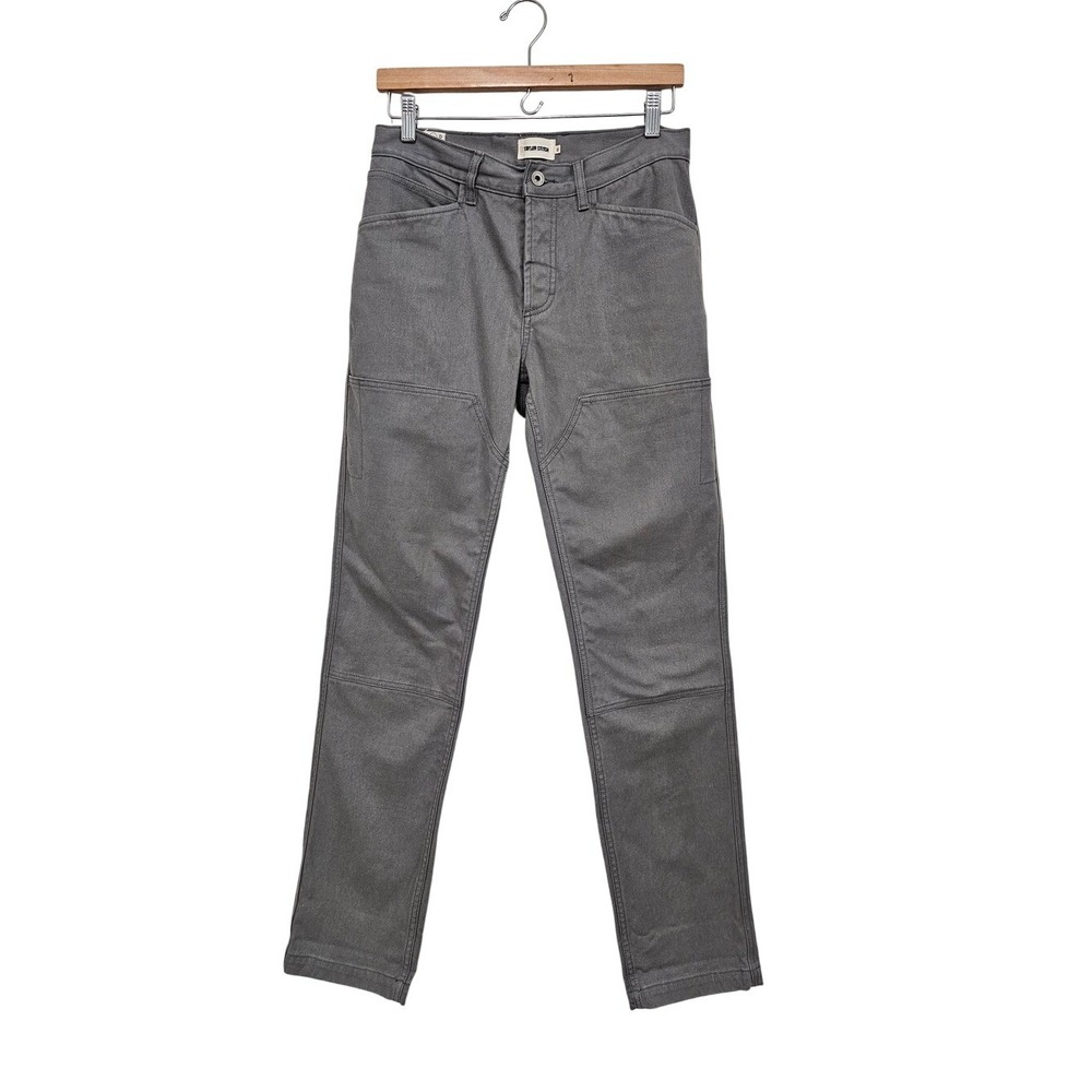 Taylor Stitch Chore Pants Mens 30 Gray Boss Duck Double Front Workwear Hemp ~